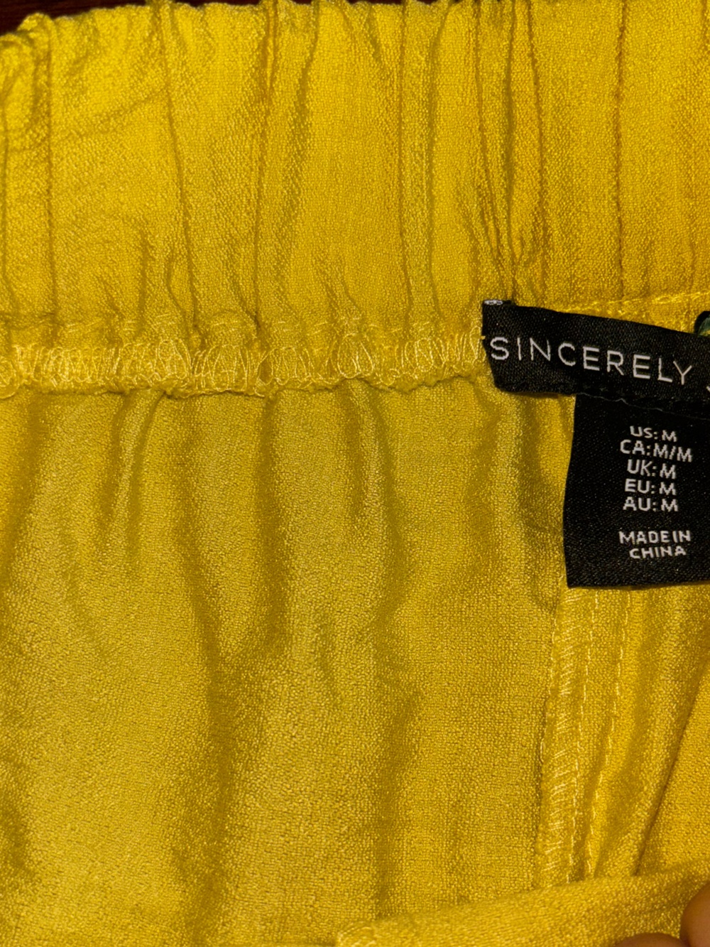 Sincerely Jules Yellow Wide Leg Pants Lightweight Elastic Waist Linen Style - Picture 4 of 9